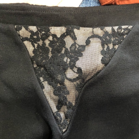 NWOT Express Stretch Mini-Skirt w/ Lace Detailing - Picture 3 of 5